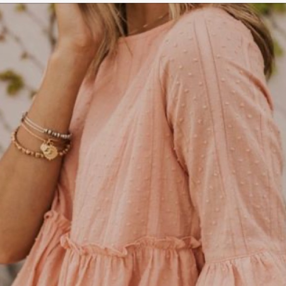 NWT Roolee Drop Waist Peplum baby Doll Top - Picture 2 of 10